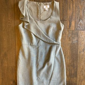 Ann Taylor Loft Gray Fitted Dress